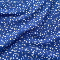 Printed Cotton GRAMINA Cobalt / White